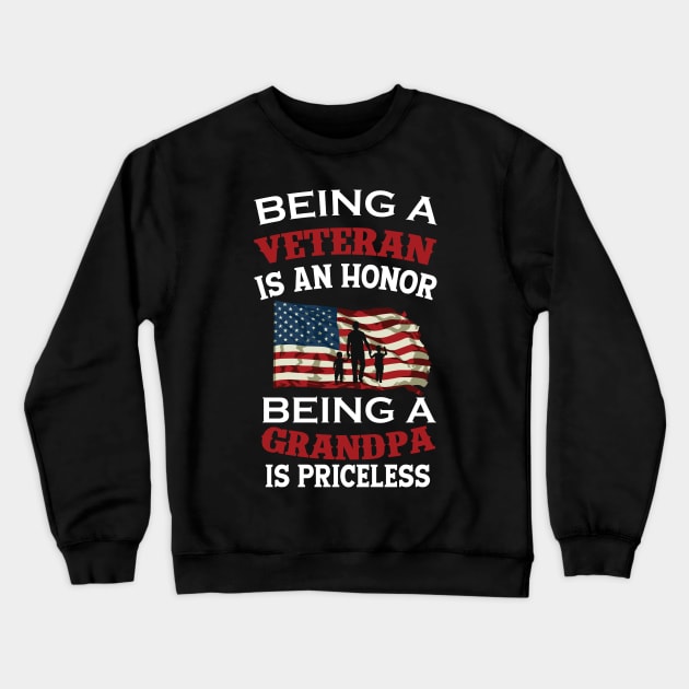 Being a veteran is an honor Crewneck Sweatshirt by BishBashBosh